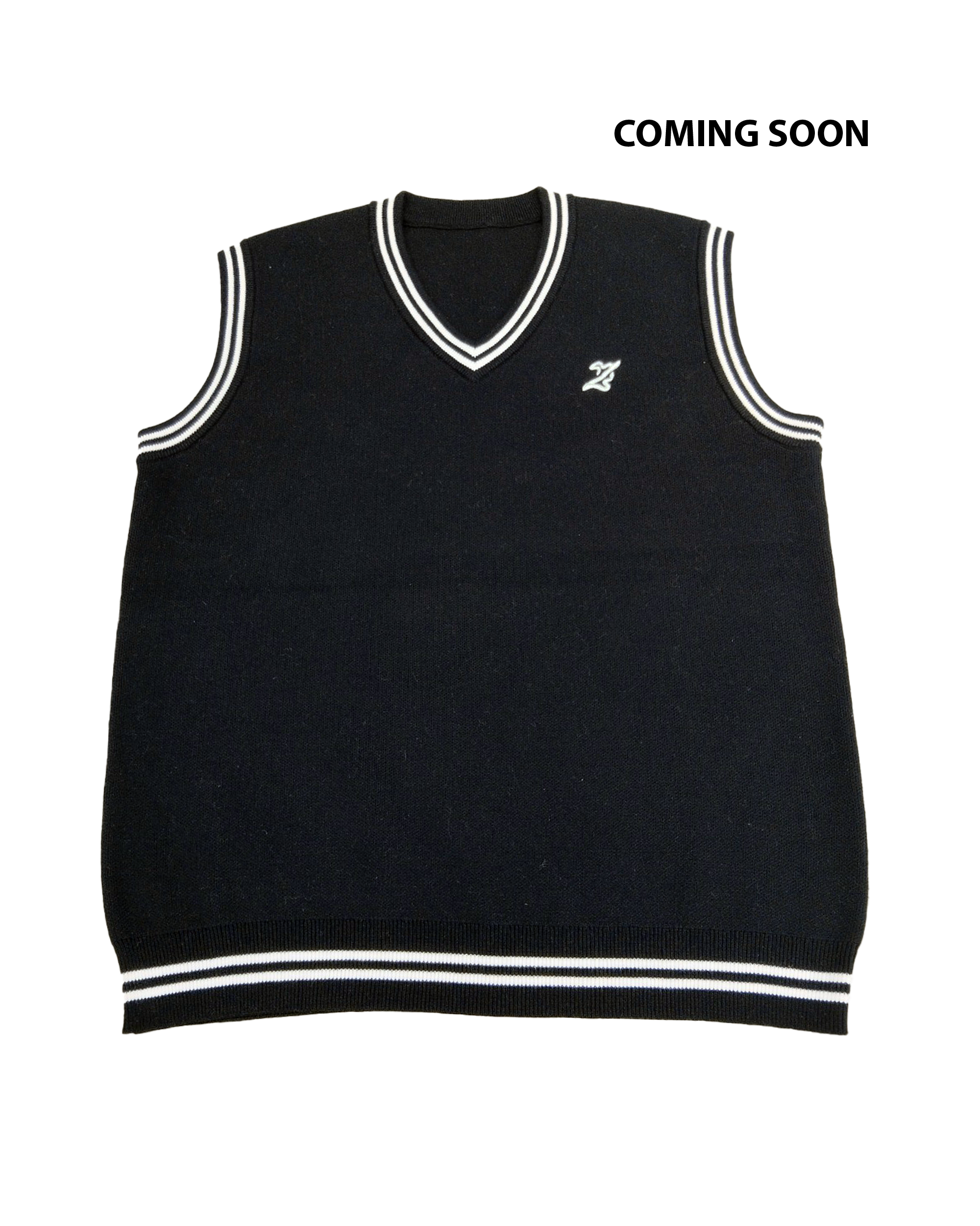 Classic Knitted Vest -Black
