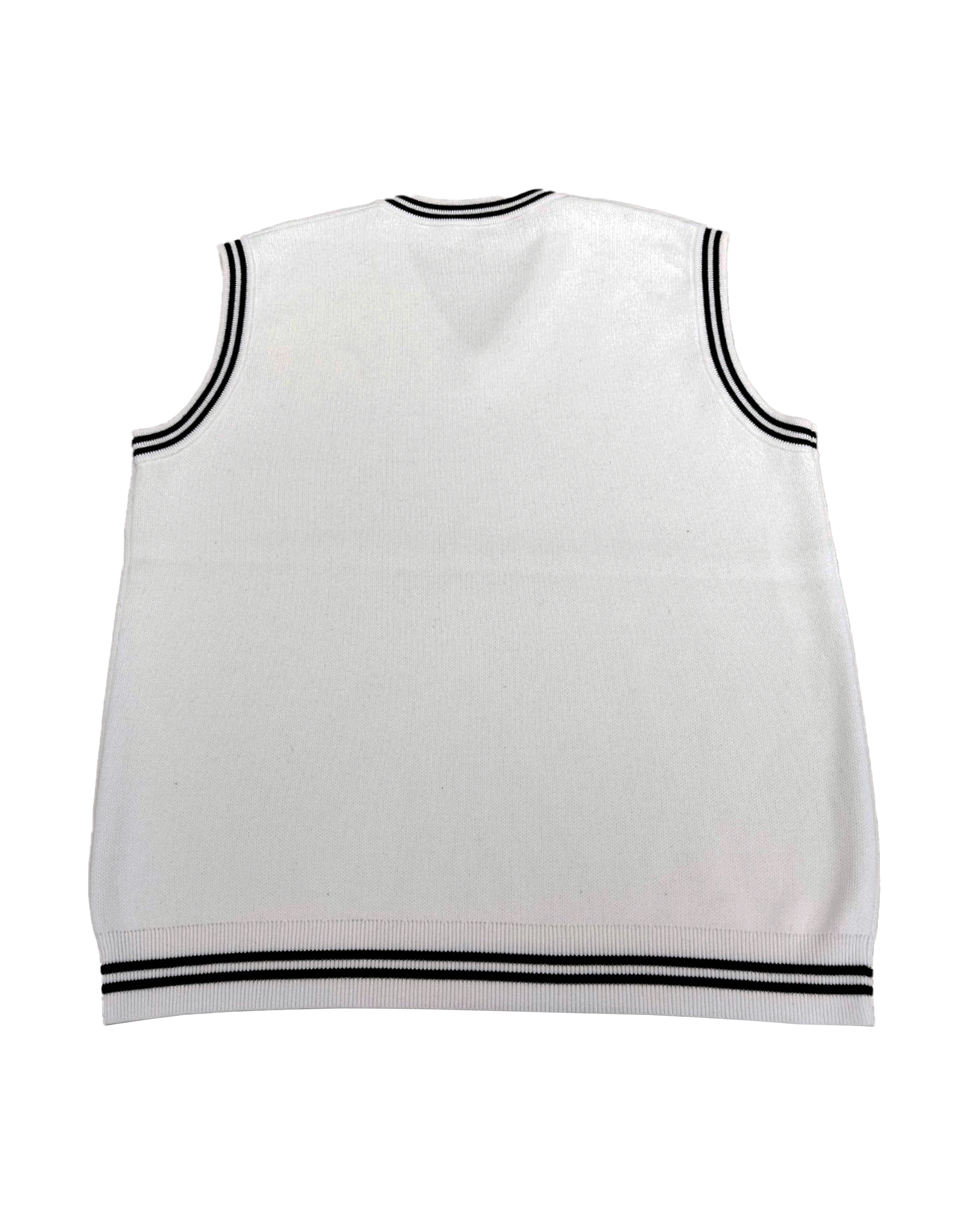 Classic Knitted Vest -White