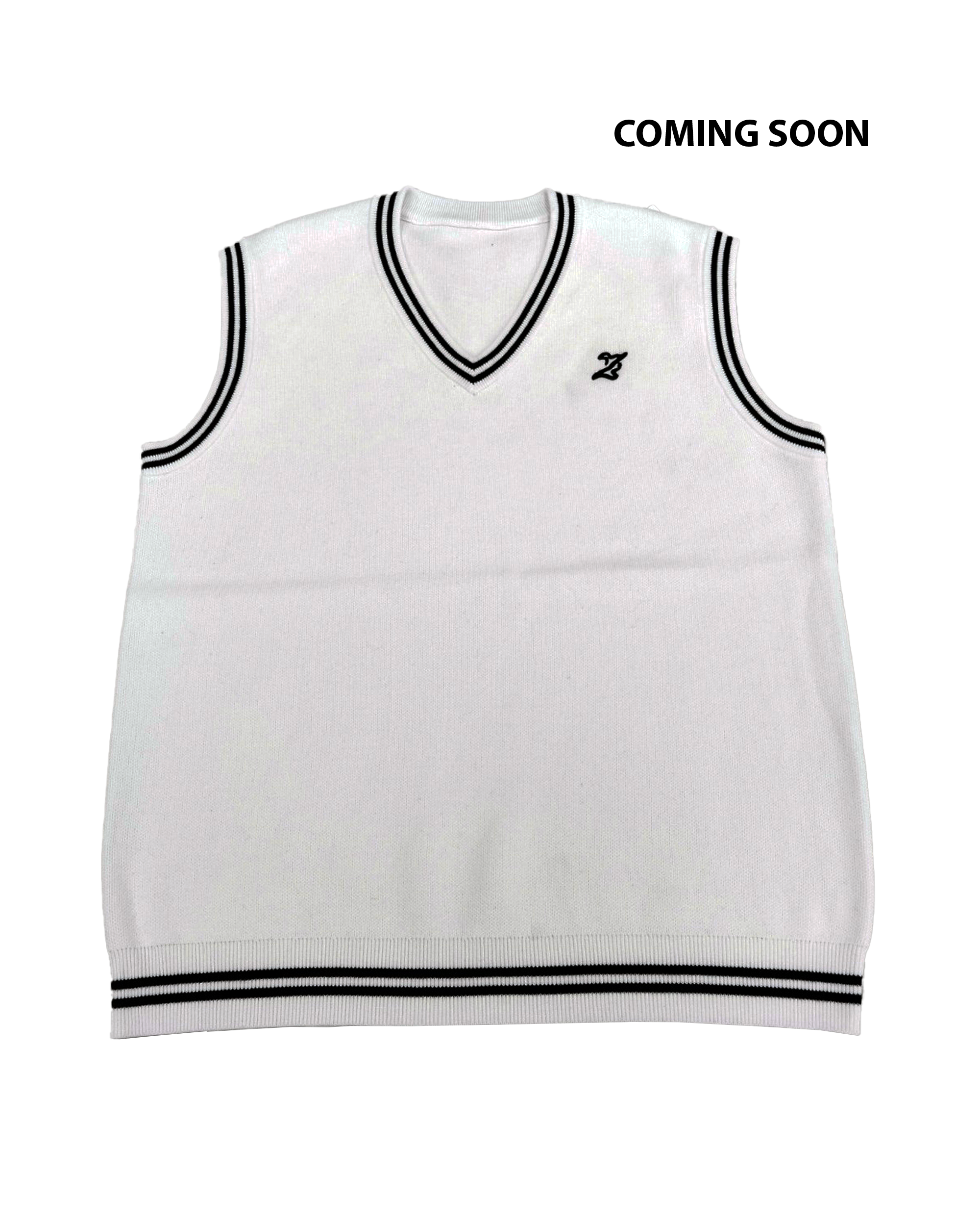Classic Knitted Vest -White